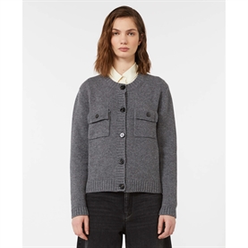 Weekend Max Mara Olbia Cardigan, Dark Grey Melange